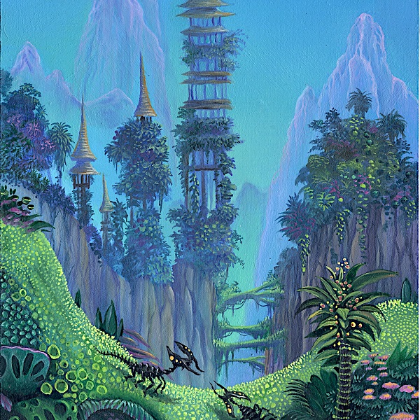 Silhouette of a hiker at sunset